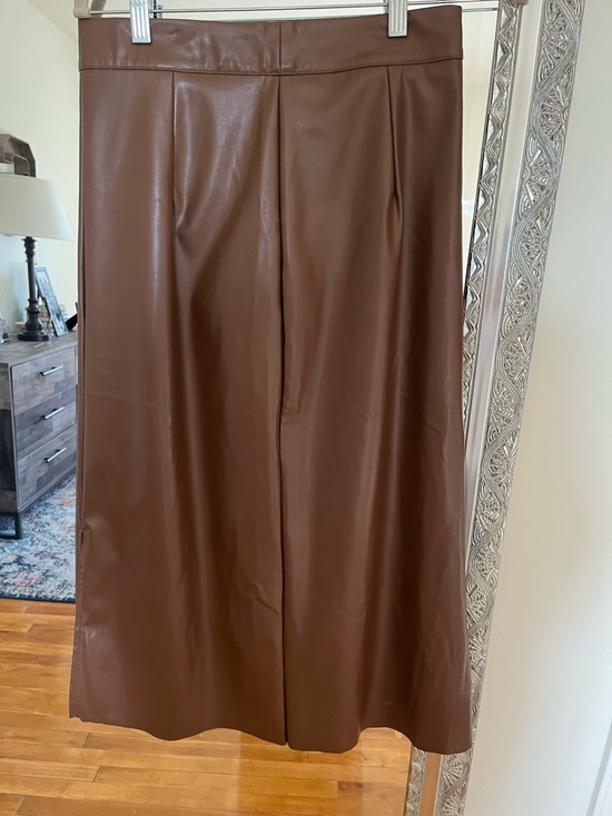 SHEIN Dresses & Skirts - SHEIN Brown Faux Leather Midi Skirt
